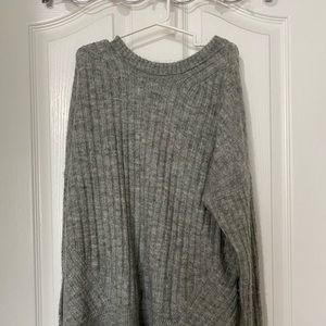 abercrombie and fitch grey knitted sweater